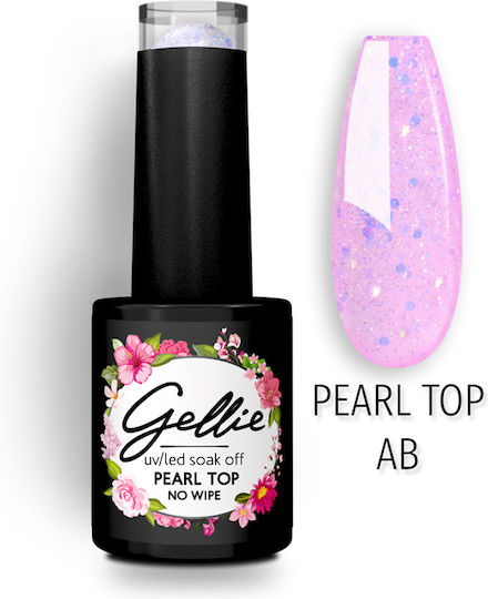 Gellie Pearl AB No Wipe Топ покритие за Полу-перманентни Лакове 10мл