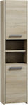 Topeshop S40 Wall Hung Cabinet Bathroom Column Cabinet L40xD30xH170cm Sonoma