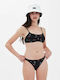 Set Bikini Sports Bra with Removable Padding and Brazil Bottom Black