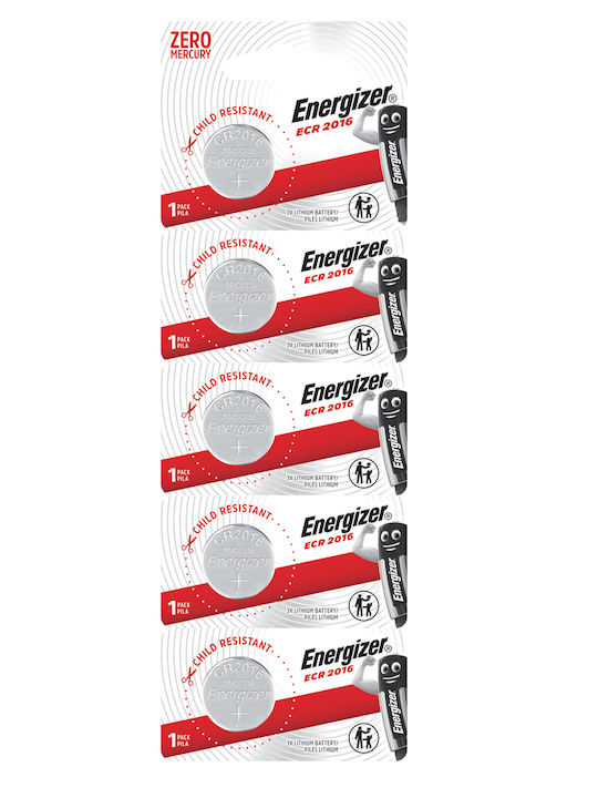 Energizer Μπαταρίες Λιθίου Ρολογιών CR2016 3V 5τμχ