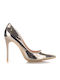 Patent Leather Pointed Toe Gold Heels