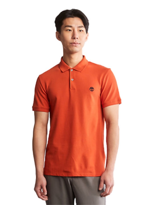 Timberland Ανδρικό T-shirt Polo Πορτοκαλί