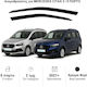 Heko Set of Windbreakers Front Car Dark Fime for Mercedes-Benz Citan II 2021 3/5D 2pcs