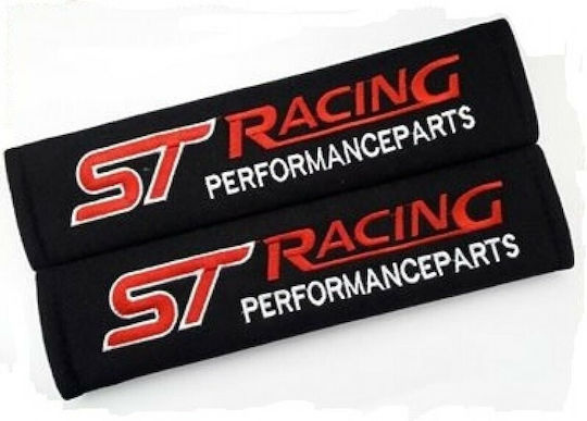 Μαξιλαράκια Ζώνης Αυτοκινήτου ST Racing Μαύρα 2τμχ