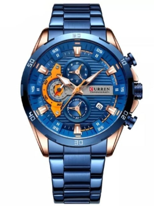 Curren Men's Watch 47mm Chronograph Battery wit...