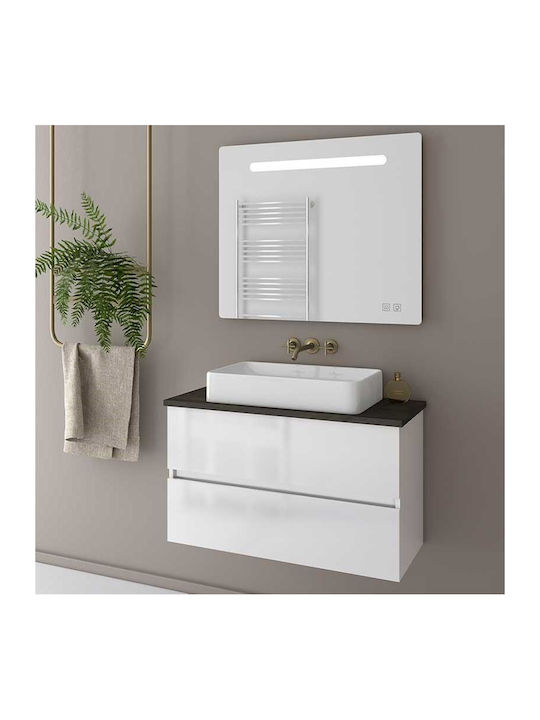 Drop Atlas 1 Ορθογώνιος Καθρέπτης Μπάνιου Led Αφής 80x70cm