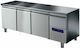 Dominox Английски превод: Stainless Steel Refrigerator Counter 390лт with 3 Doors, 1 Drawer and Cooling Machine 0/+8°C L184xW70xH86см
