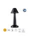 GloboStar Molly Metal Table Lamp for Socket GU10 with Black Shade and Base