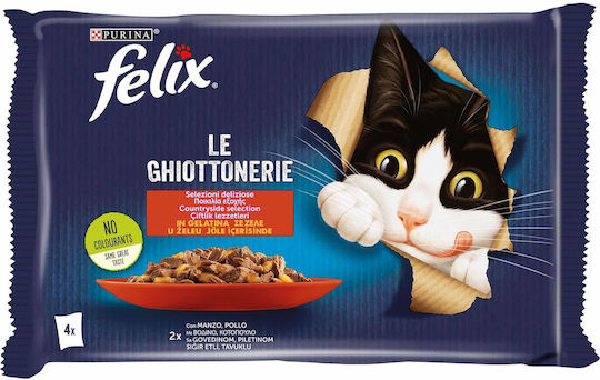 Felix Wet Cat Food for Junior Cats in Pouch with Beef and Chicken 85gr