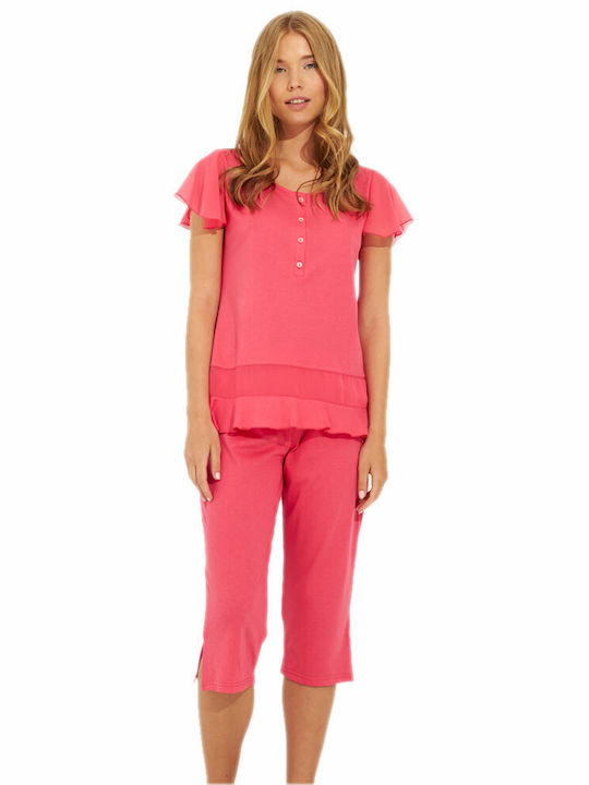 Harmony Summer Women's Pyjama Set Coral