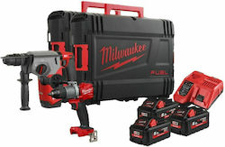 Milwaukee FPP2PA-553X Set Mașină de găurit & Excavator 18V cu 3 baterii 5.5Ah și husă