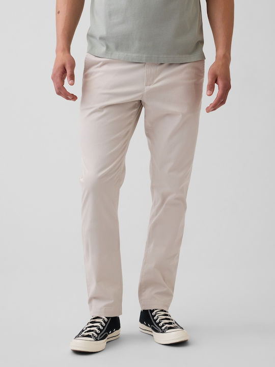 GAP Trousers Chino Elastic in Slim Fit Beige