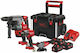 Milwaukee FPP4B2-533P Set Eckiges Rad & Bohrschrauber & Schlagschrauber & Excavator Brushless 18V mit 3 Batterien 5.5Ah und Hülle