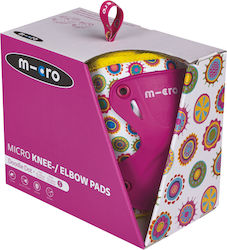 Micro Kids Scooter Spare Part Set Knee Pads & Elbow Pads Doodle Dot Small