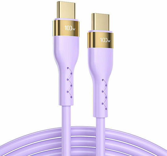 Joyroom S-2050N18 USB 2.0 Cable USB-C Male - USB-C 100W PD Purple 2m