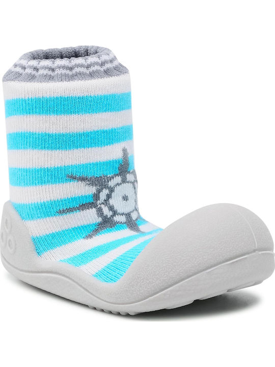 Attipas Kids' Long Slipper Socks Light Blue