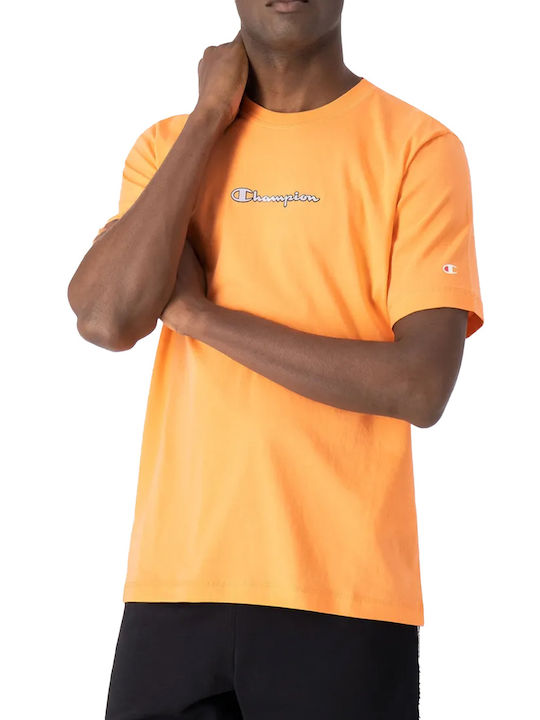 Champion Ανδρικό T-shirt Πορτοκαλί με Λογότυπο
