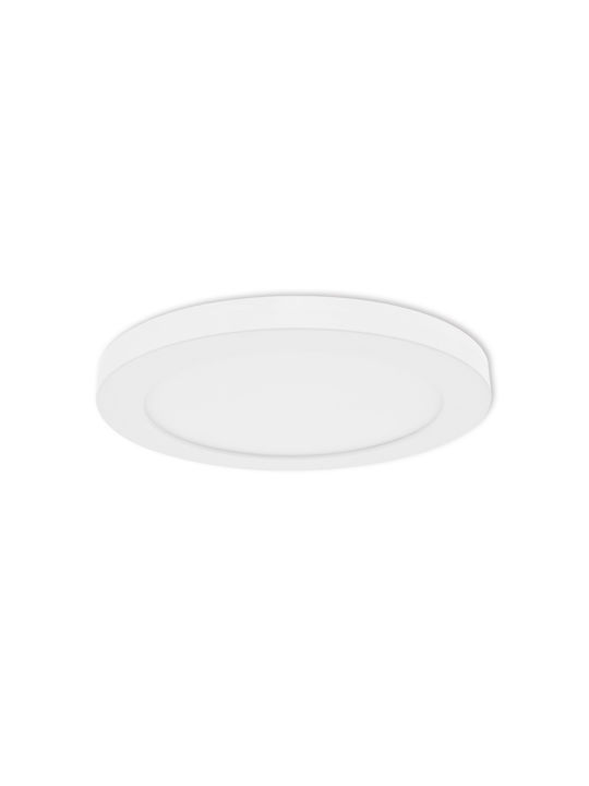 Top Light Moon Μοντέρνα Πλαστική Πλαφονιέρα Οροφής με Ενσωματωμένο LED σε Λευκό χρώμα 22.5cm