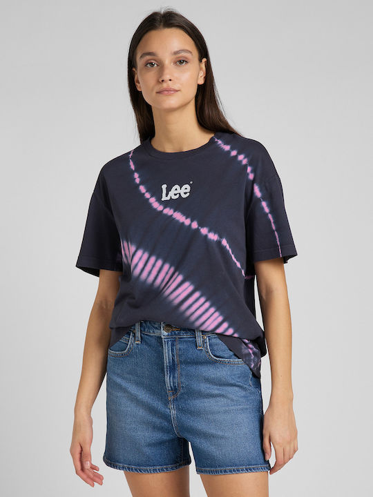 Lee Γυναικείο T-shirt Navy Μπλε