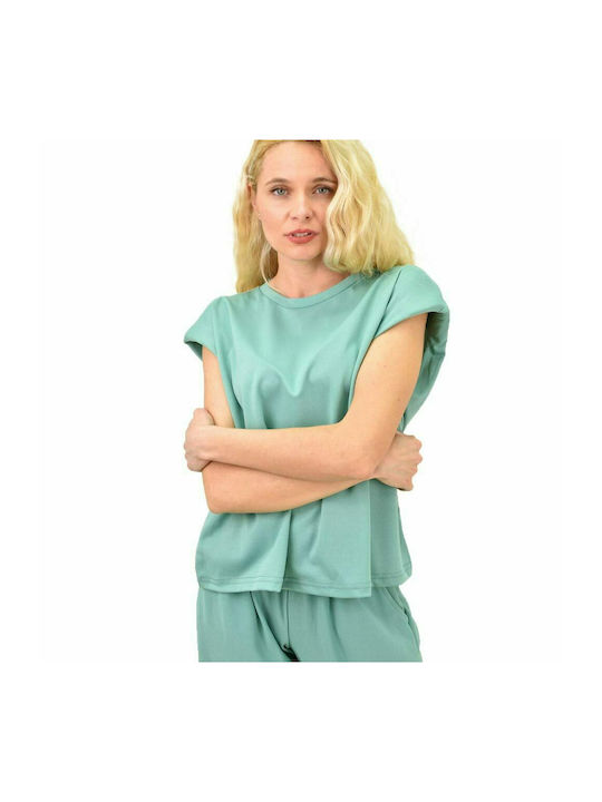 Women's blouse with pads Natural 13987
