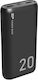 Silicon Power GS15 Power Bank 20000mAh με 2 Θύρες USB-A Μαύρο