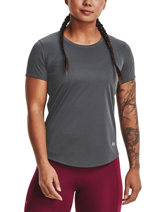 Under Armour Women's Athletic T-shirt Pitch Gray Reflective