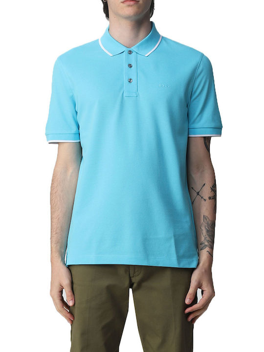 Hugo Boss Men's Short Sleeve Blouse Polo Turquoise