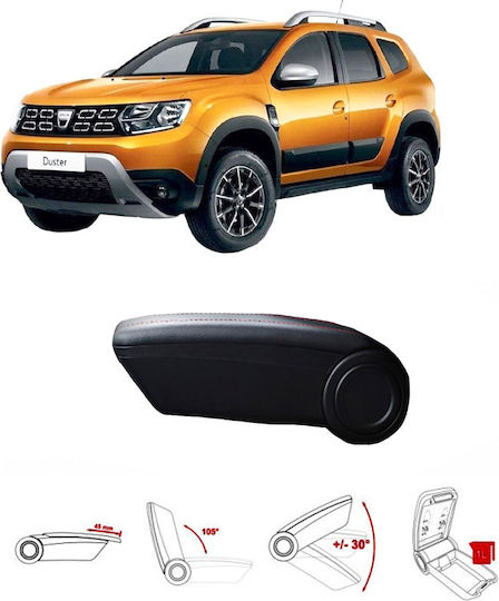 Rati Armster Τεμπέλης Αυτοκινήτου Συμβατός με Dacia Duster 2018 σε Μαύρο Χρώμα