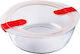 Pyrex Cook & Heat Σετ Δοχεία Φαγητού Γυάλινα Κόκκινα 21x18cm 5τμχ