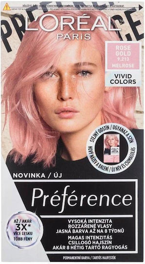 L'Oreal Paris Preference Vivid Colors Vopsea de Păr 9,213 Rose Gold