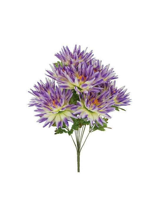 Marhome Bouquet of Artificial Flowers Dahlia Purple 54cm 1pcs