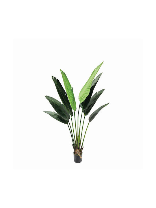 Marhome Plantă Artificială în Ghiveci Στρελίτσια Green 120cm 1buc