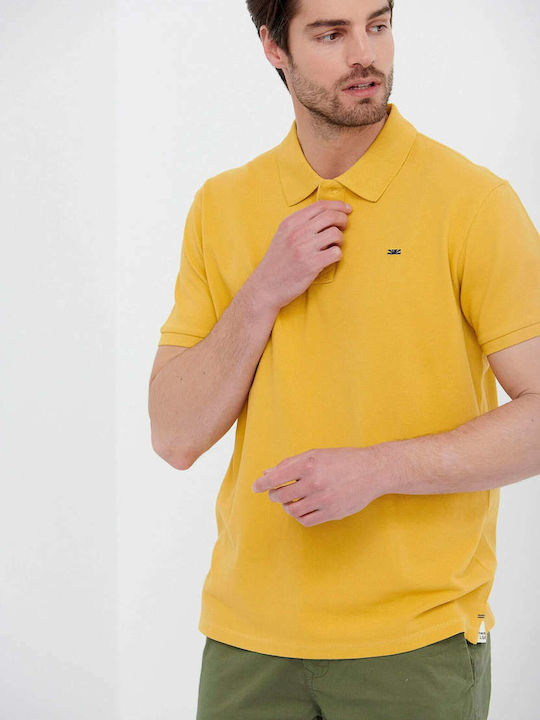 Funky Buddha Ανδρικό T-shirt Polo Κίτρινο