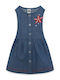Children's Dress Sleeveless Denim Blue