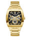Guess Ανδρικό Ρολόι 43mm Χρονογράφος Μπαταρίας με Χρυσό Ατσάλινο Μπρασελέ