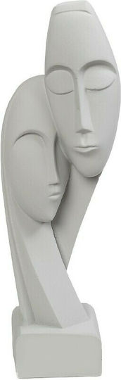 Espiel Decorative Statuette made of Plaster Heads in Light Grey 21cm 1pcs