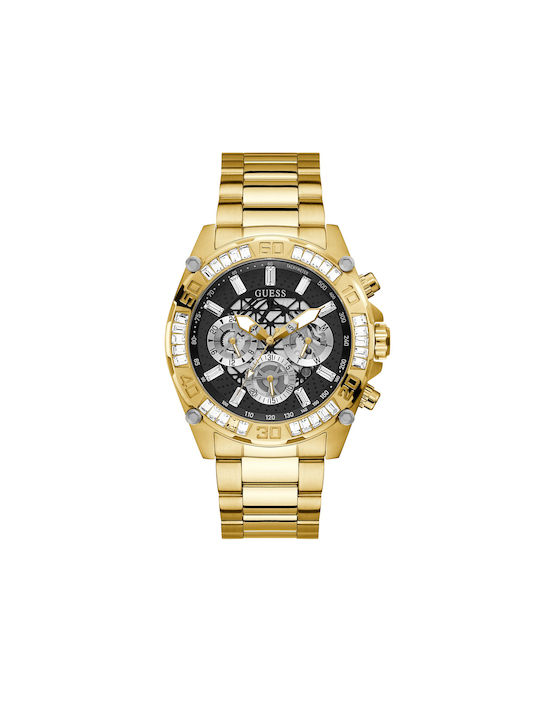 GC Watches Uhr Chronograph Batterie mit Gold Metallarmband