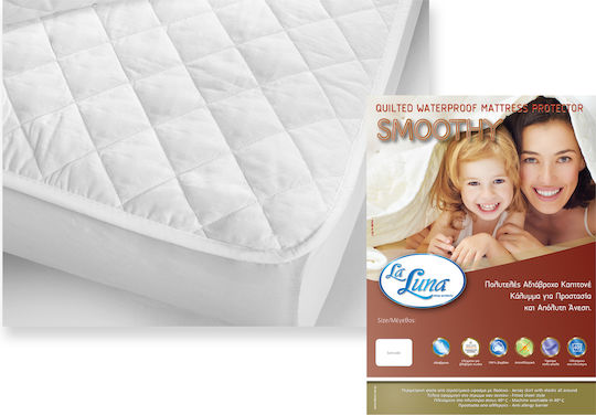 La Luna Protective Cover Double Waterproof with Skirt Smoothy White 150x200+35cm