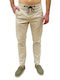 Hose Elastisch in Tapered Schnitt Beige