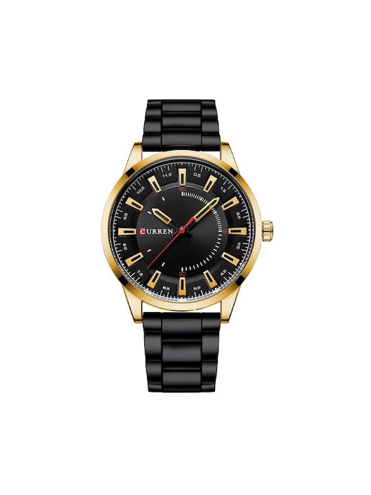 Curren Watch Battery with Metal Bracelet Black / Gold