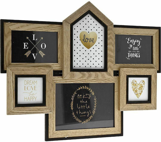 Iliadis Multi Picture Frame 6 Positions Wooden Black/Natural
