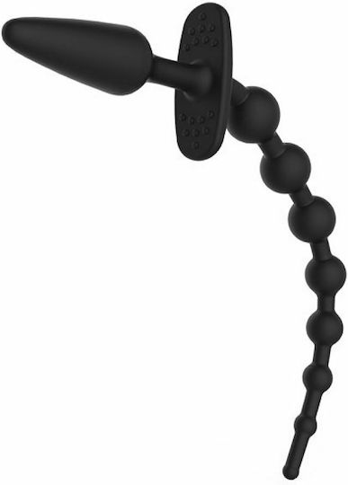 Zenn Bim Bam Line Silicone Bead Tail Πρωκτική Σφήνα Μαύρη 31cm