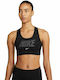 Nike Swoosh Women's Sports Bra without Padding Black