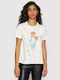 Desigual Femeie Tricou Alb