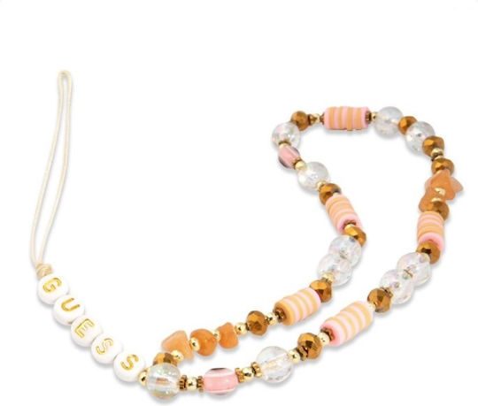 Guess Phone Strap Beads Curea de încheietura mâinii pentru Telefoane Mobile Bohemia Brown GUSTBOHP