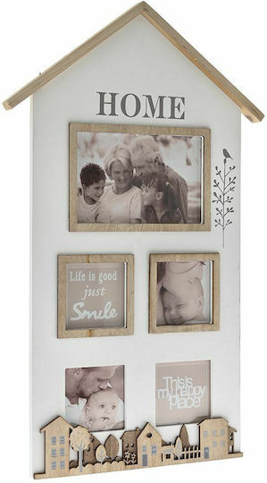 Iliadis Home Multi 5-Photo Wooden White 2 Pieces