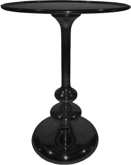 Round Side Coffee Table Royal Aluminum Black W41xL41xH56cm