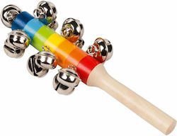 Goki Wooden Percussion Instrument Rainbow Bell Stick For Ages 3+