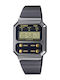 Casio Vintage Edgy Ψηφιακό Ανδρικό Ρολόι 40.7mm Χρονογράφος Μπαταρίας με Μαύρο Μεταλλικό Μπρασελέ