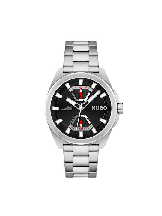 Hugo Boss Expose Uhr Chronograph Batterie mit Silber Metallarmband